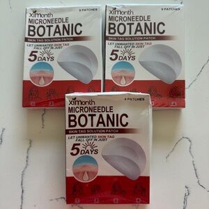3 Ximonth Microneedle Botanic Skin Tag Solution Patches Boxes Lot / 9 Patches Ea